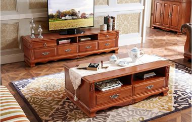 Kệ Ti Vi Tân Cổ Điển Gỗ Tự Nhiên KTD001