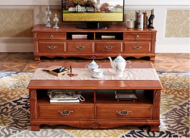 Kệ Ti Vi Tân Cổ Điển Gỗ Tự Nhiên KTD001