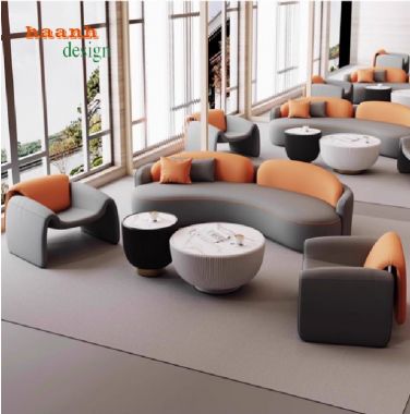 Sofa sảnh khách sạn vải nỉ, giả da Hàn Quốc cao cấp-SFK 006