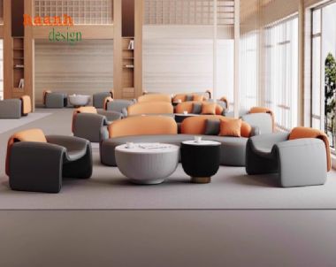 Sofa sảnh khách sạn vải nỉ, giả da Hàn Quốc cao cấp-SFK 006