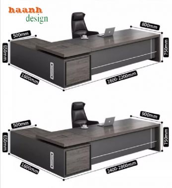 Thiết kế hiện đại cho bàn lãnh đạo gỗ công nghiệp-PGD 009