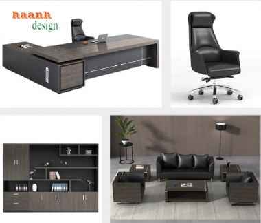 Thiết kế hiện đại cho bàn lãnh đạo gỗ công nghiệp-PGD 009