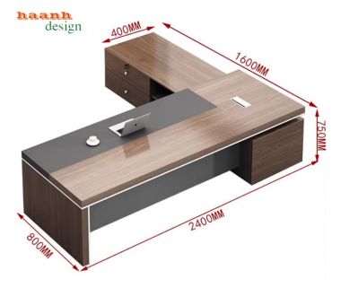 Mẫu bàn làm việc giám đốc thiết kế hiện đại, sang trọng-PGD 016