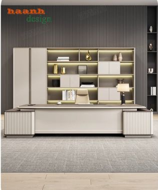 Bàn ghế phòng lãnh đạo gỗ công nghiệp phong cách hiện đại. PGD 006