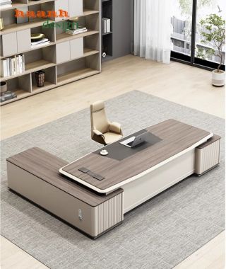 Bàn ghế phòng lãnh đạo gỗ công nghiệp phong cách hiện đại. PGD 006