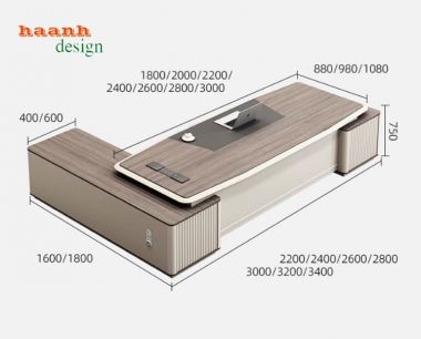 Bàn ghế phòng lãnh đạo gỗ công nghiệp phong cách hiện đại. PGD 006