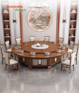 Bàn ghế ăn nhà hàng khách sạn gỗ tự nhiên BGH 009