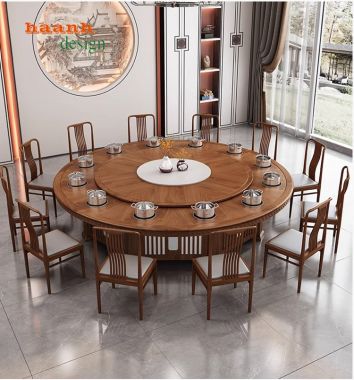 Bàn ghế ăn nhà hàng khách sạn gỗ tự nhiên BGH 009