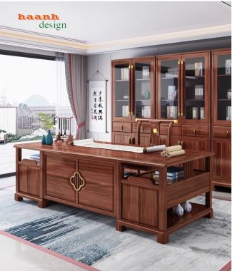 Bàn ghế đồ gỗ phòng lãnh đạo chất lượng cao sang trọng PGG004