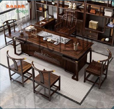 Bàn làm việc lãnh đạo phong cách Á Đông tinh tế-PGG 015