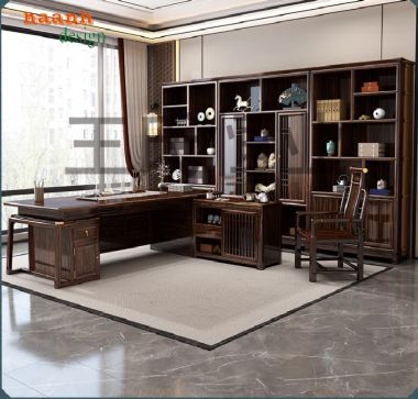 Bàn làm việc lãnh đạo phong cách Á Đông tinh tế-PGG 015