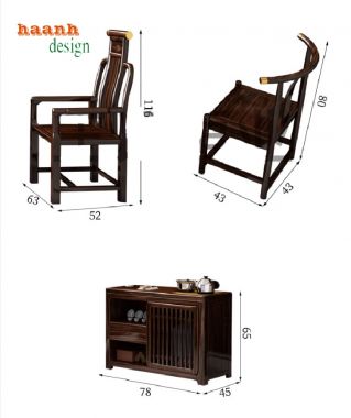 Bàn làm việc lãnh đạo phong cách Á Đông tinh tế-PGG 015