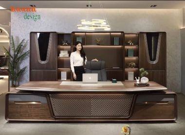 Tạo dấu ấn phong cách với bàn làm việc lãnh đạo gỗ óc chó-PGG 010