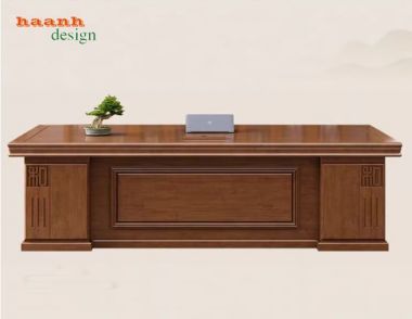 Mẫu bàn lãnh đạo gỗ tự nhiên đẹp, bền và tiện ích-PGG 017