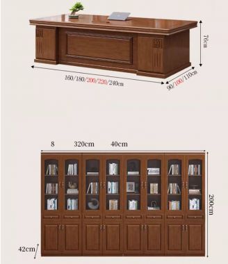 Mẫu bàn lãnh đạo gỗ tự nhiên đẹp, bền và tiện ích-PGG 017