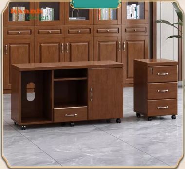 Mẫu bàn lãnh đạo gỗ tự nhiên đẹp, bền và tiện ích-PGG 017