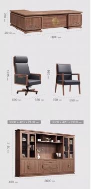 Nội thất gỗ phòng lãnh đạo nhiều công năng tiện ích PGG 006
