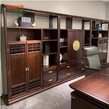 Bàn làm việc lãnh đạo gỗ sồi chạm khắc đẳng cấp Á Đông-PGG 013