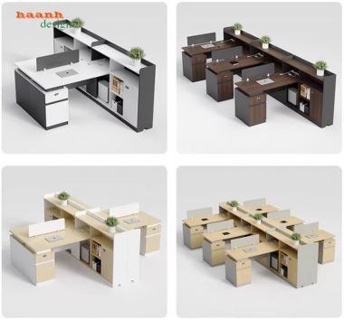 Mẫu bàn làm việc nhân viên văn phòng đẹp, bền, giá tốt-VPN 015