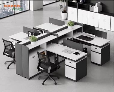 Mẫu bàn làm việc nhân viên văn phòng đẹp, bền, giá tốt-VPN 015