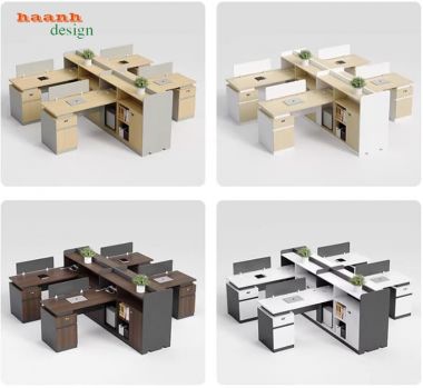 Mẫu bàn làm việc nhân viên văn phòng đẹp, bền, giá tốt-VPN 015