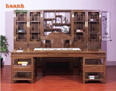 Tinh Hoa Thủ Công Việt Trong Mẫu Bàn Làm Việc Gỗ Giả Cổ-BLG 015