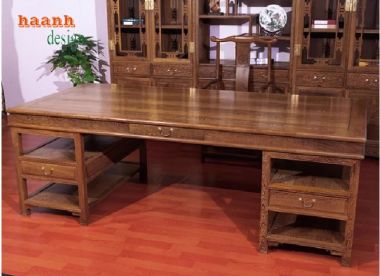 Tinh Hoa Thủ Công Việt Trong Mẫu Bàn Làm Việc Gỗ Giả Cổ-BLG 015