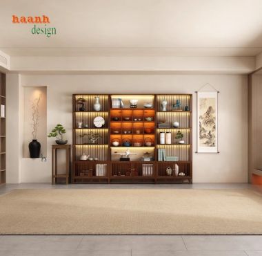 Tạo không gian với bàn ghế làm việc gỗ á đông-BLG 013