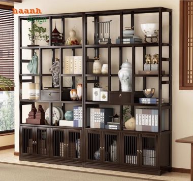 Tạo không gian với bàn ghế làm việc gỗ á đông-BLG 013