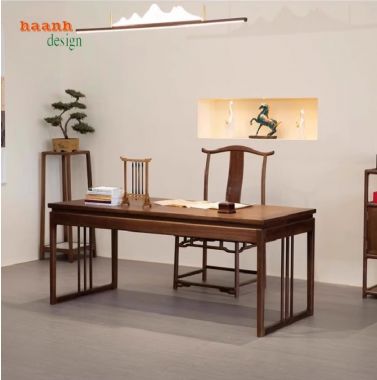 Bàn làm việc gỗ tự nhiên – Thiết kế sang trọng, chất lượng cao-BLG 017