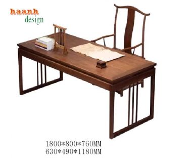 Bàn làm việc gỗ tự nhiên – Thiết kế sang trọng, chất lượng cao-BLG 017