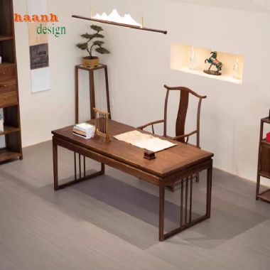 Bàn làm việc gỗ tự nhiên – Thiết kế sang trọng, chất lượng cao-BLG 017