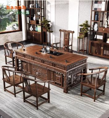 Bàn Làm Việc Gỗ Giả Cổ – Vẻ Đẹp Cổ Điển Trong Không Gian-BLG 014