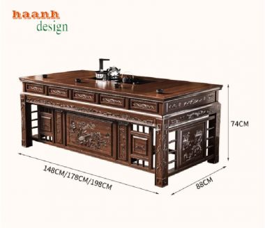 Bàn Làm Việc Gỗ Giả Cổ – Vẻ Đẹp Cổ Điển Trong Không Gian-BLG 014