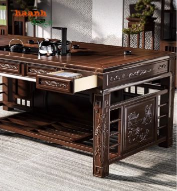Bàn Làm Việc Gỗ Giả Cổ – Vẻ Đẹp Cổ Điển Trong Không Gian-BLG 014