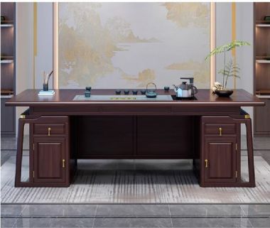 Bàn ghế làm việc gỗ gụ - Giải pháp hoàn hảo cho không gian-BLG 010