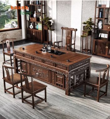 Bàn Làm Việc Gỗ Giả Cổ – Vẻ Đẹp Cổ Điển Trong Không Gian-BLG 014