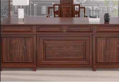 Đẹp mắt và bền bỉ với bàn làm việc gỗ gụ tự nhiên-BLG 012