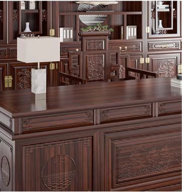 Đẹp mắt và bền bỉ với bàn làm việc gỗ gụ tự nhiên-BLG 012