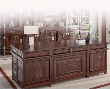 Đẹp mắt và bền bỉ với bàn làm việc gỗ gụ tự nhiên-BLG 012