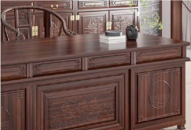 Đẹp mắt và bền bỉ với bàn làm việc gỗ gụ tự nhiên-BLG 012