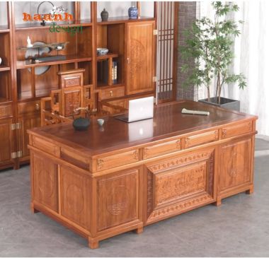 Bàn làm việc gỗ giả cổ sản phẩm cho lãnh đạo cao cấp BLG 002
