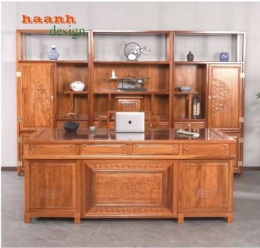 Bàn làm việc gỗ giả cổ sản phẩm cho lãnh đạo cao cấp BLG 002