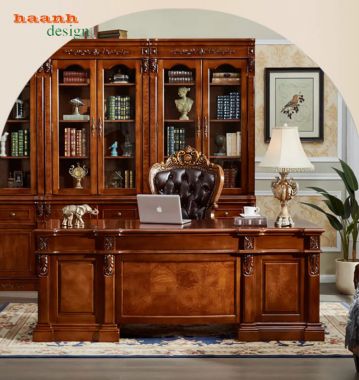 Bàn làm việc phong cách tân cổ điển đẹp chuẩn châu Âu-PLT 007