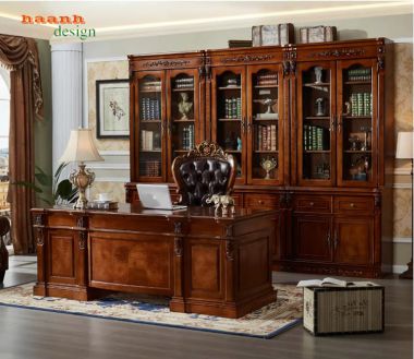 Bàn làm việc phong cách tân cổ điển đẹp chuẩn châu Âu-PLT 007