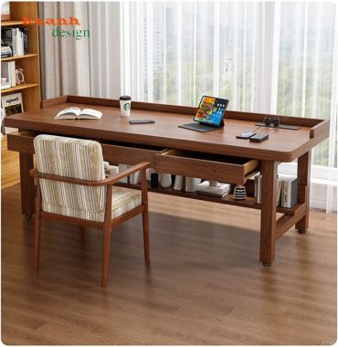 Bàn làm việc gỗ tự nhiên hiện đại cho mọi gia đình BLH 001