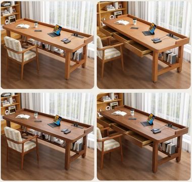 Bàn làm việc gỗ tự nhiên hiện đại cho mọi gia đình BLH 001