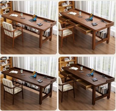 Bàn làm việc gỗ tự nhiên hiện đại cho mọi gia đình BLH 001