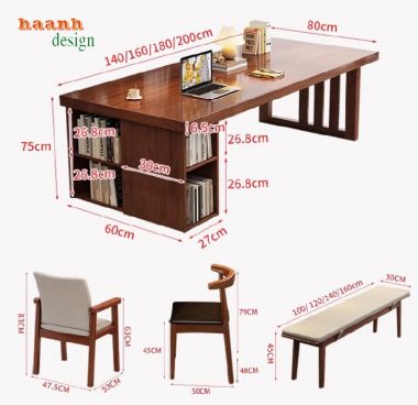 Tối ưu bàn ghế phòng làm việc cho không gian nhỏ-BLH 003