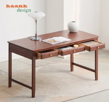 Bàn làm việc gỗ tự nhiên hiện đại cho mọi gia đình BLH 001